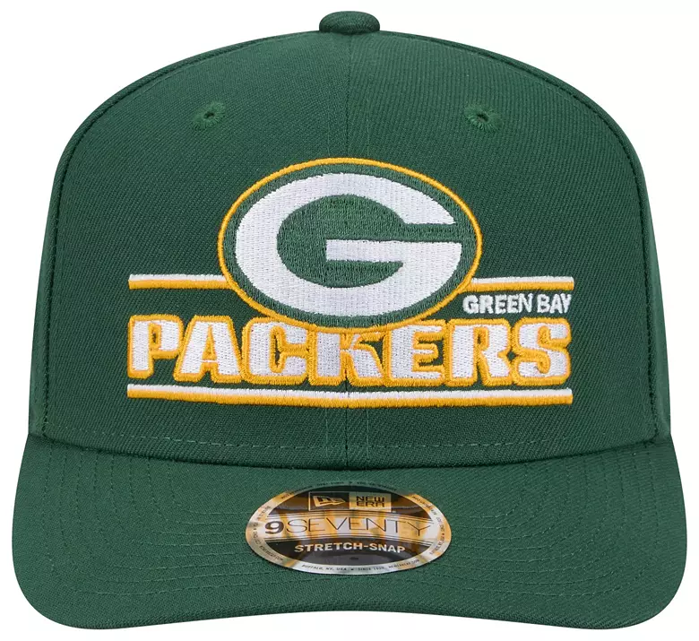 GREEN BAY PACKERS STATED 9SEVENTY STRETCH-SNAP ADJUSTABLE HAT - GREEN