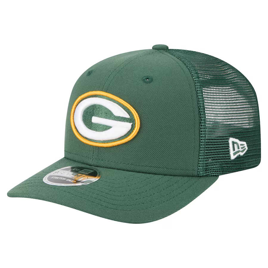 GREEN BAY PACKERS TEAM COLLECTION 9SEVENTY STRETCH SNAP ADJUSTABLE HAT - GREEN