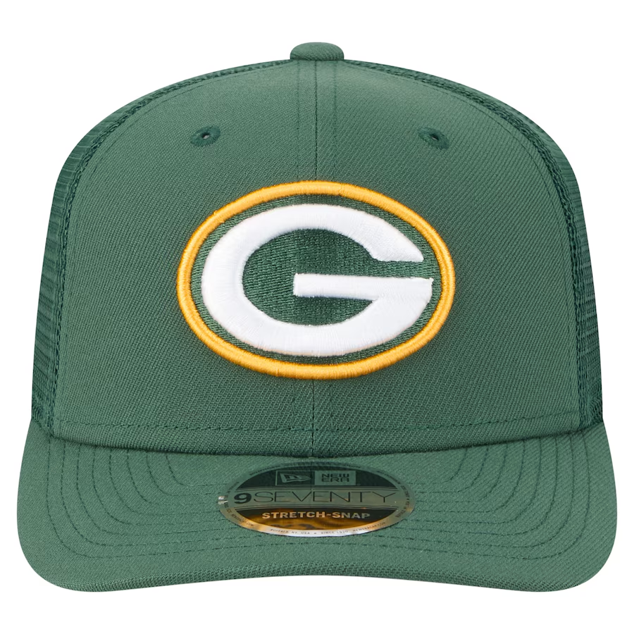 GREEN BAY PACKERS TEAM COLLECTION 9SEVENTY STRETCH SNAP ADJUSTABLE HAT - GREEN