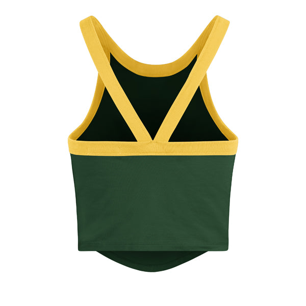 GREEN BAY PACKERS WOMEN'S '47 BRAND SHIMMER SHADOW TANK TOP - GREEN/GOLD