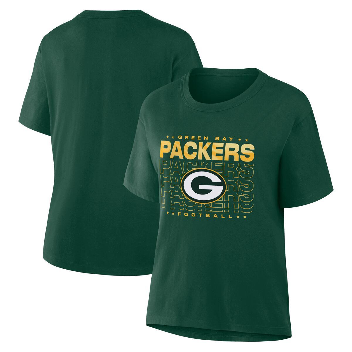 GREEN BAY PACKERS WOMEN'S DOWN BY CONTACT BOXY T-SHIRT - GREEN