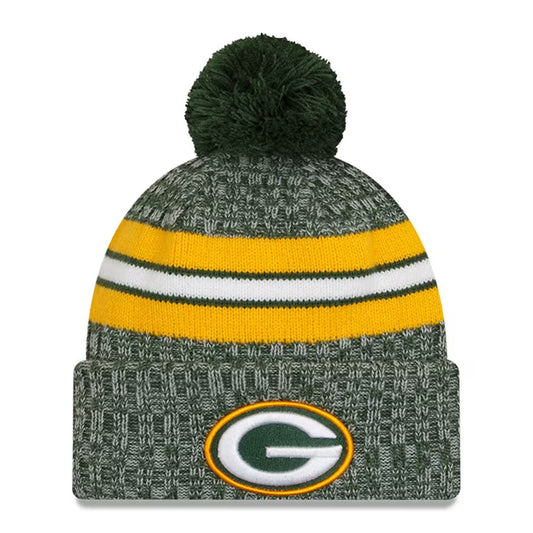 GREEN BAY PACKERS YOUTH 2023 NFL SIDELINE CUFFED KNIT WITH POM
