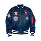 HOUSTON ASTROS MEN'S ALPHA INDUSTRIES REVERSIBLE BOMBER JACKET