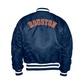 HOUSTON ASTROS MEN'S ALPHA INDUSTRIES REVERSIBLE BOMBER JACKET