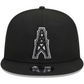 HOUSTON OILERS RETRO EVERGREEN TRUCKER 9FIFTY SNAPBACK HAT - BLACK/WHITE