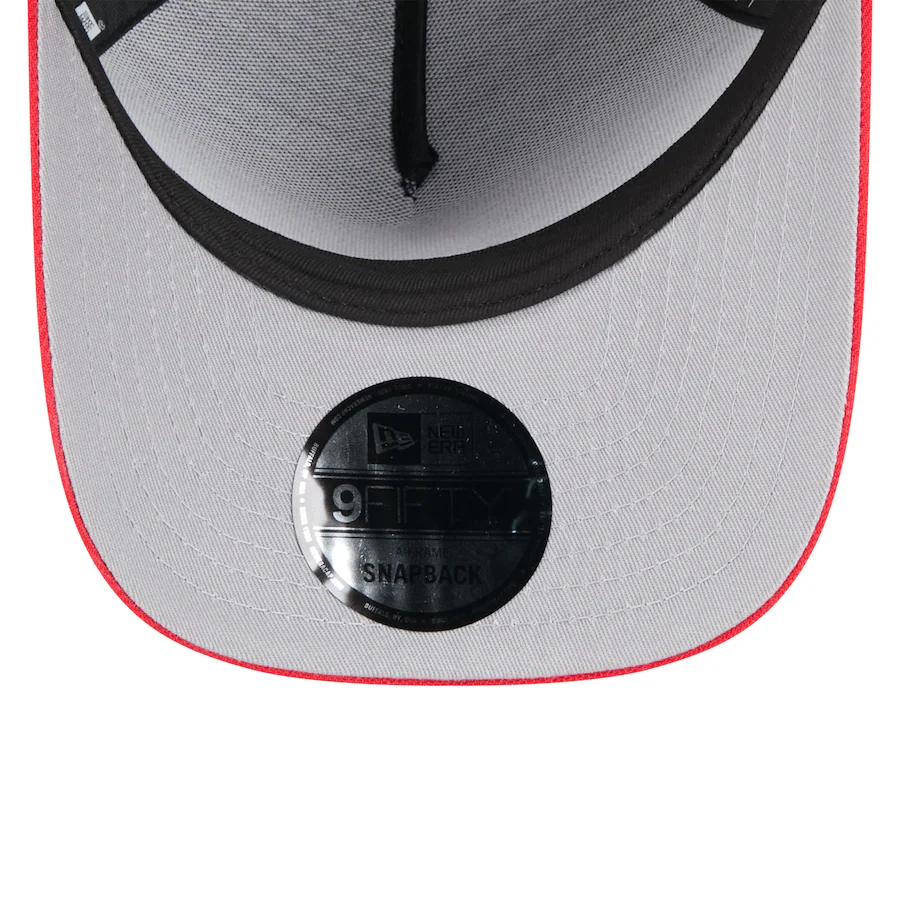 HOUSTON TEXANS 2025 NFL DRAFT 9FIFTY A-FRAME SNAPBACK HAT - CHROME WHITE/NAVY