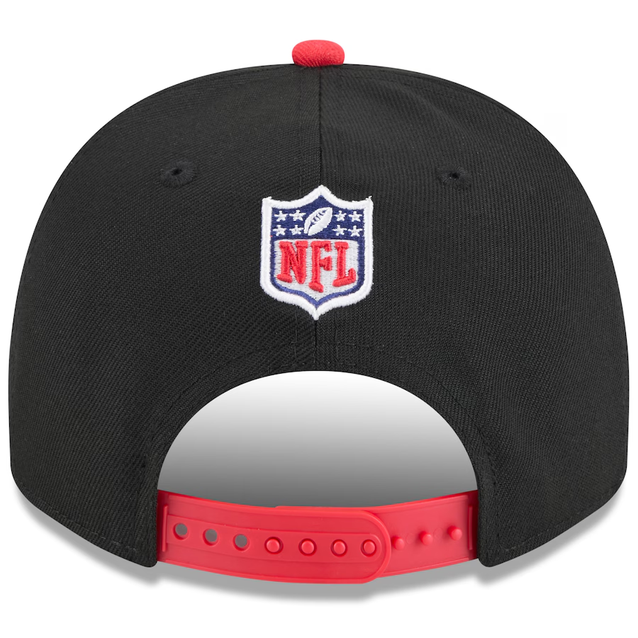 HOUSTON TEXANS 2025 NFL DRAFT 9FIFTY A-FRAME SNAPBACK HAT - CHROME WHITE/NAVY
