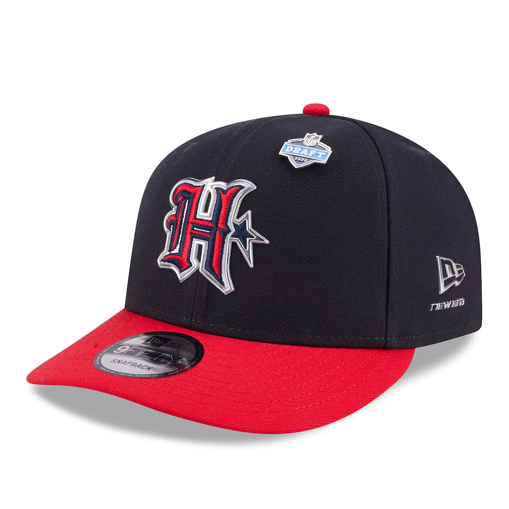HOUSTON TEXANS 2026 NFL DRAFT 9FIFTY SNAPBACK HAT - NAVY/RED