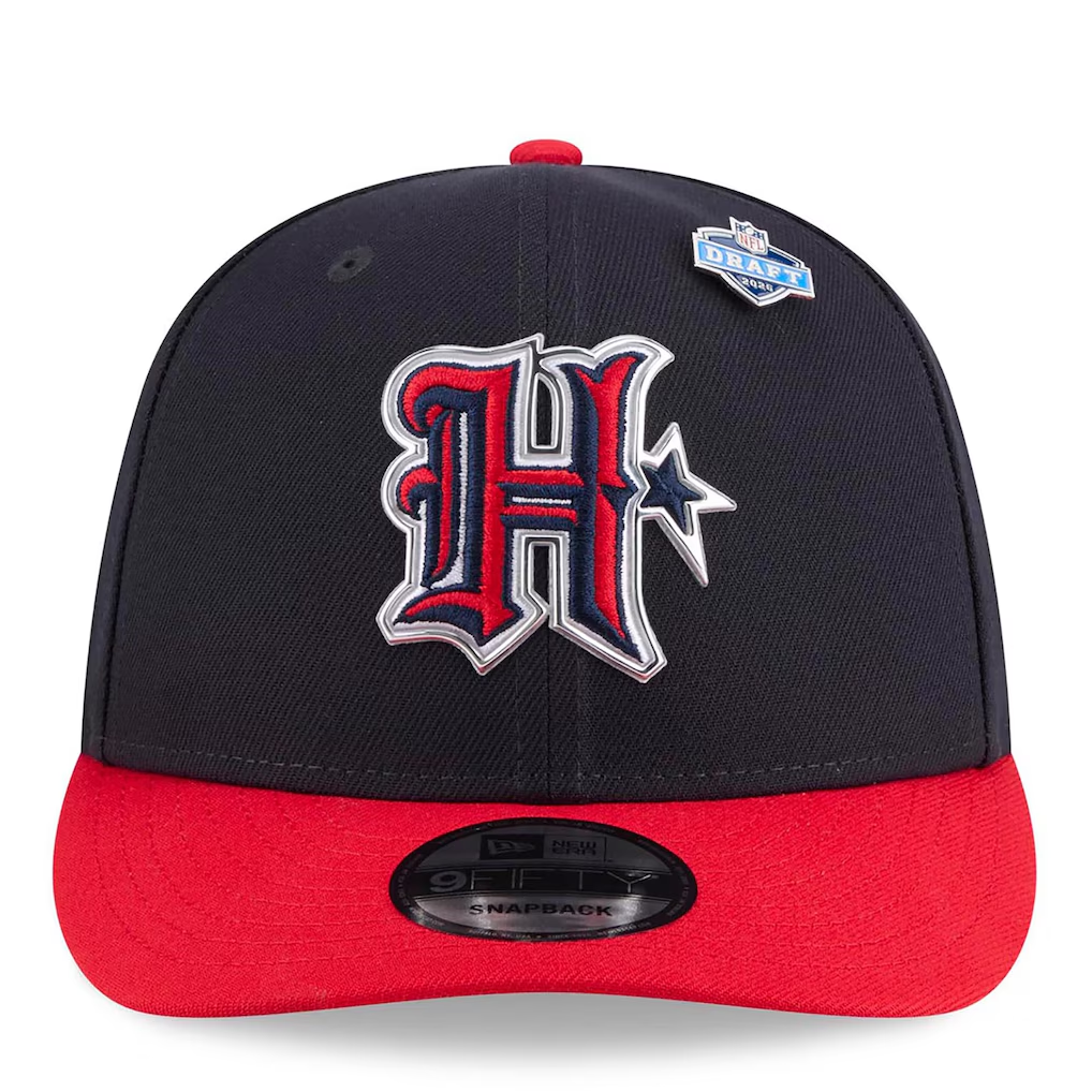 HOUSTON TEXANS 2026 NFL DRAFT 9FIFTY SNAPBACK HAT - NAVY/RED