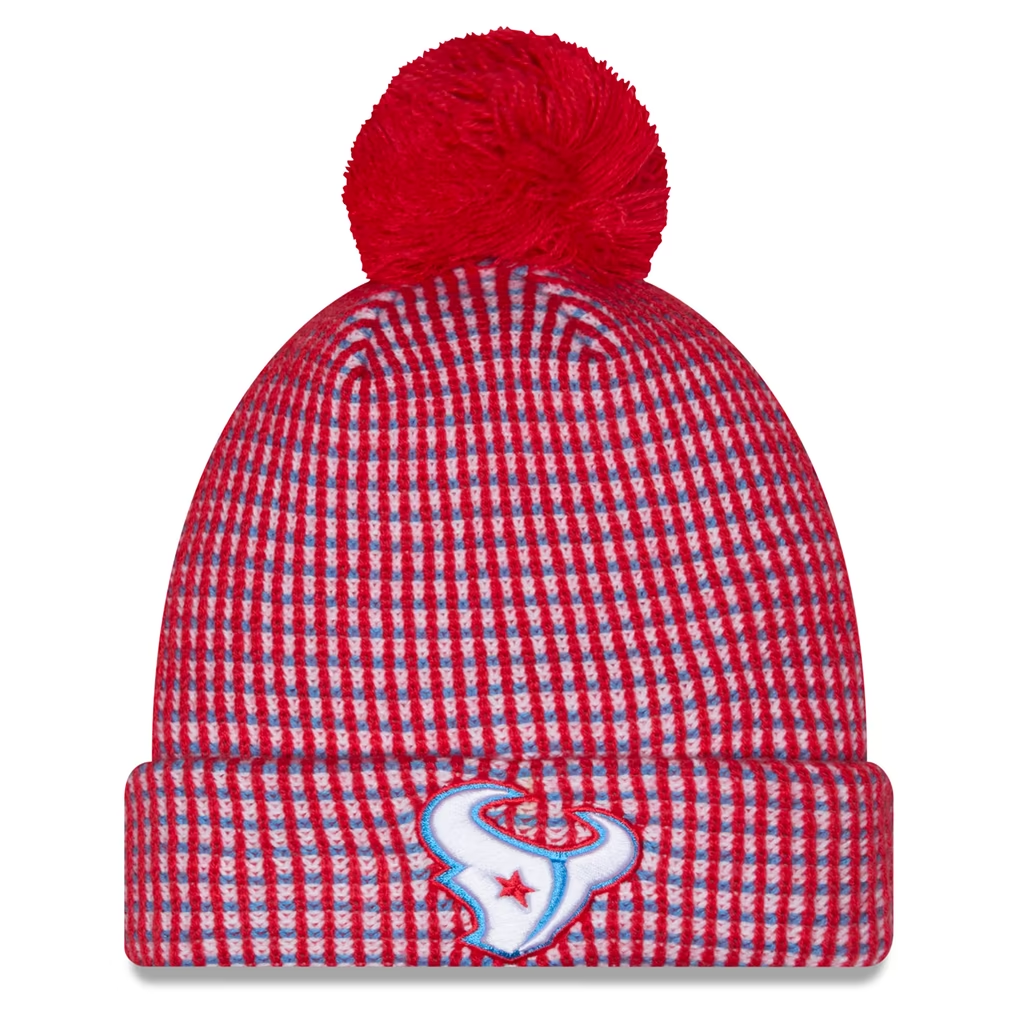 HOUSTON TEXANS NEW ERA 2026 RIVALRY SIDELINE COLLECTION CUFFED KNIT - RED