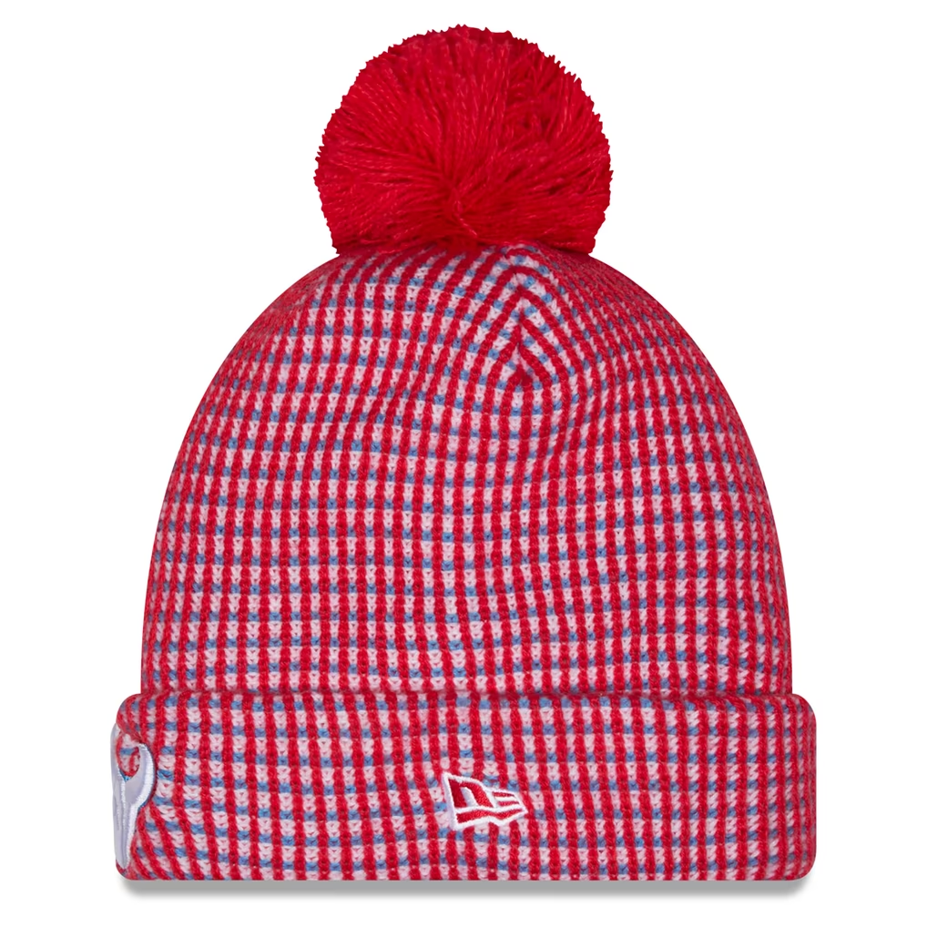 HOUSTON TEXANS NEW ERA 2026 RIVALRY SIDELINE COLLECTION CUFFED KNIT - RED