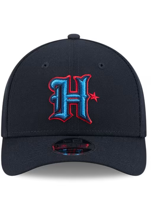 HOUSTON TEXANS TEAM COLLECTION 9FORTY M-CROWN SNAPBACK ADJUSTABLE HAT - NAVY