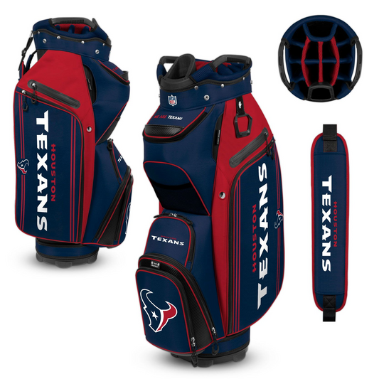 HOUSTON TEXANS TEAM EFFORT BUCKET III COOLER CART GOLF BAG