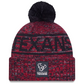 HOUSTON TEXAS 2025 NFL SIDELINE COLD WEATHER CUFFED KNIT WITH POM - RED