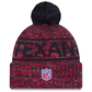 HOUSTON TEXAS 2025 NFL SIDELINE COLD WEATHER CUFFED KNIT WITH POM - RED