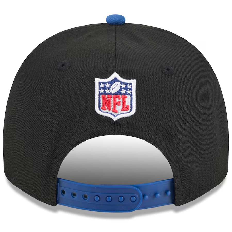 INDIANAPOLIS COLTS 2025 NFL DRAFT 9FIFTY A-FRAME SNAPBACK HAT - BLACK/BLUE