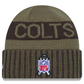 INDIANAPOLIS COLTS 2025 NFL SALUTE TO SERVICE CUFFED KNIT BEANIE - DARK GREEN
