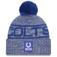INDIANAPOLIS COLTS 2025 NFL SIDELINE COLD WEATHER CUFFED KNIT WITH POM - BLUE