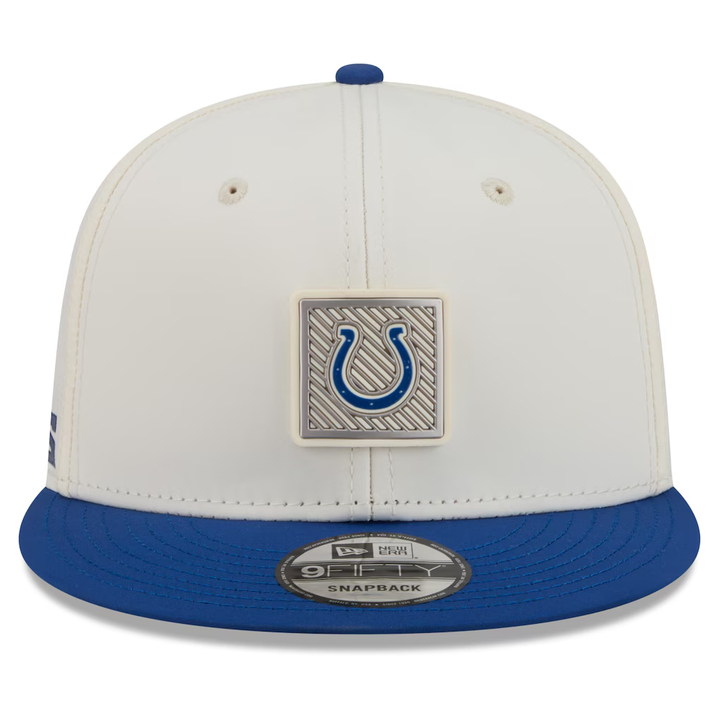 INDIANAPOLIS COLTS 2026 NFL TRAINING CAMP 9FIFTY SNAPBACK HAT - CHROME WHITE/BLUE