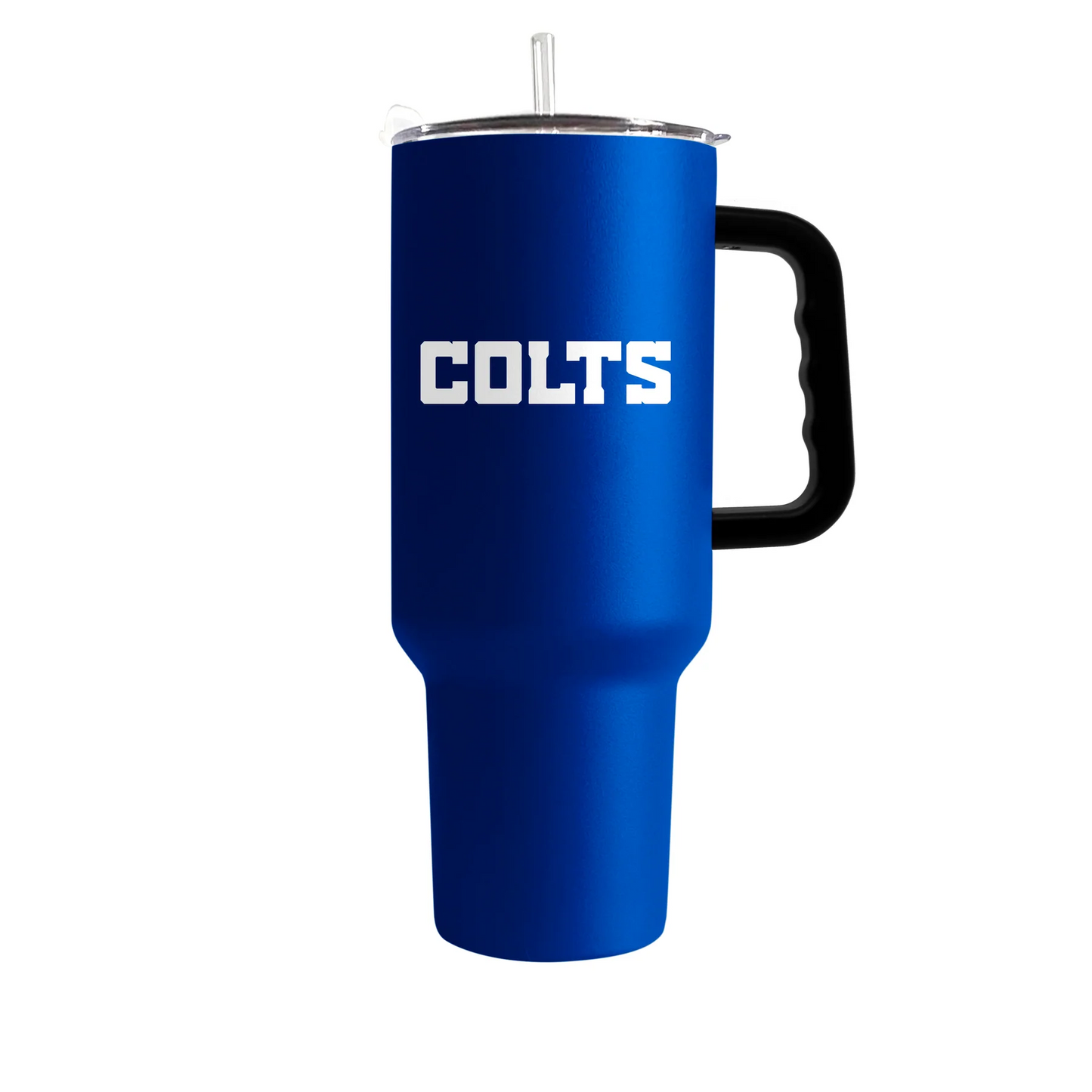 INDIANAPOLIS COLTS 40OZ. FLIPSIDE TRAVEL TUMBLER WITH HANDLE