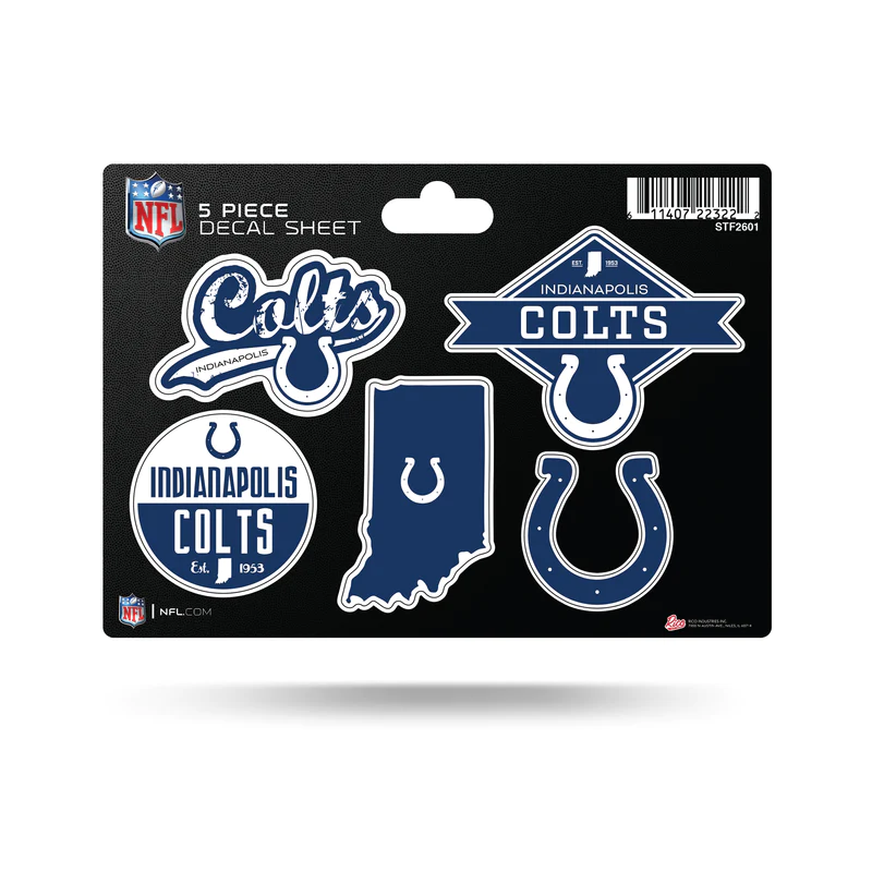 INDIANAPOLIS COLTS 5-PIECE STICKER SHEET – JR'S SPORTS