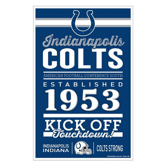 INDIANAPOLIS COLTS HOME WORDAGE 11X17 CARTEL DE PARED