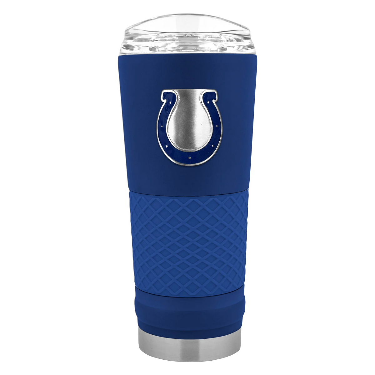 INDIANAPOLIS COLTS METAL TEAM EMBLEM 24OZ DRAFT TUMBLER - BLUE/BLUE