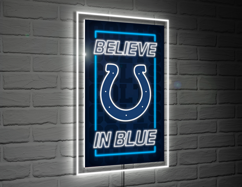 INDIANAPOLIS COLTS RECTANGLE NEOLITE LED WALL DECOR
