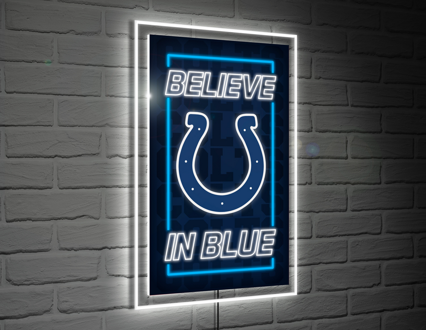 INDIANAPOLIS COLTS RECTANGLE NEOLITE LED WALL DECOR