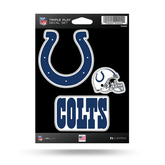 INDIANAPOLIS COLTS TRIPLE PLAY DECAL SET