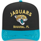 JACKSONVILLE JAGUARS 2025 NFL DRAFT 9FIFTY A-FRAME SNAPBACK HAT - BLACK/GREEN