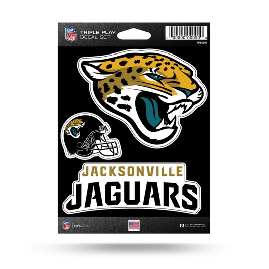 JACKSONVILLE JAGUARS TRIPLE PLAY DECAL SET