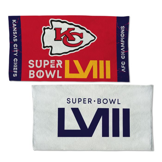 KANSAS CITY CHIEFS 2023 AFC CHAMPIONS FULL COLOR LOCKER ROOM TOWEL