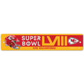 KANSAS CITY CHIEFS 2023 AFC CHAMPIONS STREET/ ZONE SIGN 3.75" X 19"