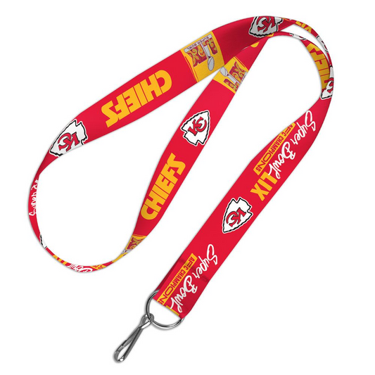 KANSAS CITY CHIEFS 2024 AFC CONFERENCE CHAMPIONS 1" LANYARD