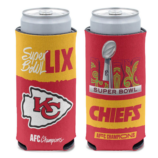 KANSAS CITY CHIEFS 2024 AFC CONFERENCE CHAMPIONS 12 SLIM CAN COOLER