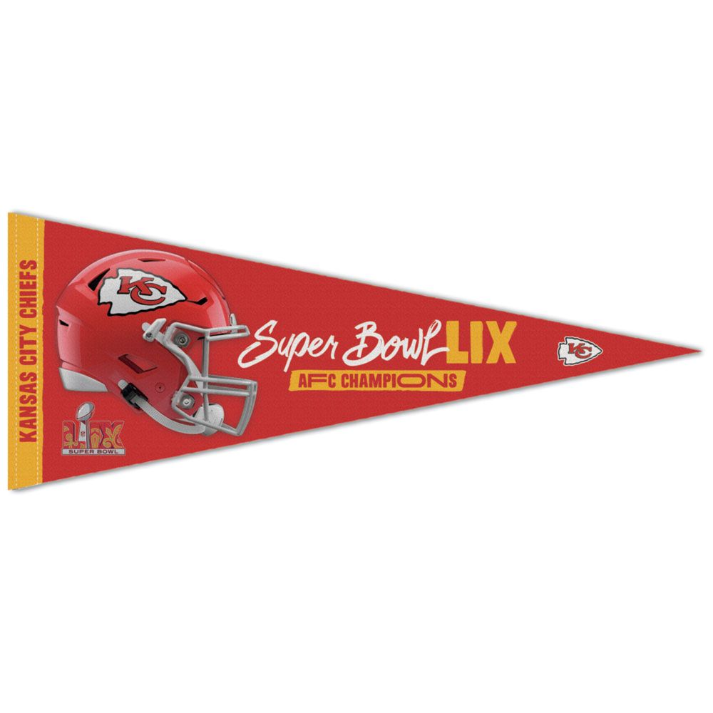 KANSAS CITY CHIEFS 2024 AFC CONFERENCE CHAMPIONS 12" X 30" PREMIUM PENNANT