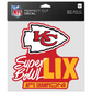 KANSAS CITY CHIEFS 2024 AFC CONFERENCE CHAMPIONS 8" X 8" PERFECT CUT DECAL