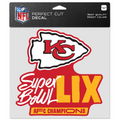 KANSAS CITY CHIEFS 2024 AFC CONFERENCE CHAMPIONS 8" X 8" PERFECT CUT DECAL