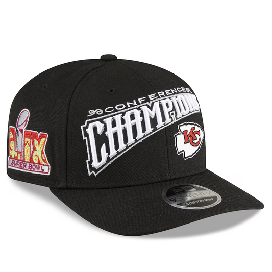 KANSAS CITY CHIEFS 2024 AFC CONFERENCE CHAMPIONS LOCKER ROOM 9SEVENTY SNAPBACK HAT