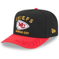 KANSAS CITY CHIEFS 2025 NFL DRAFT 9FIFTY A-FRAME SNAPBACK HAT - BLACK/RED