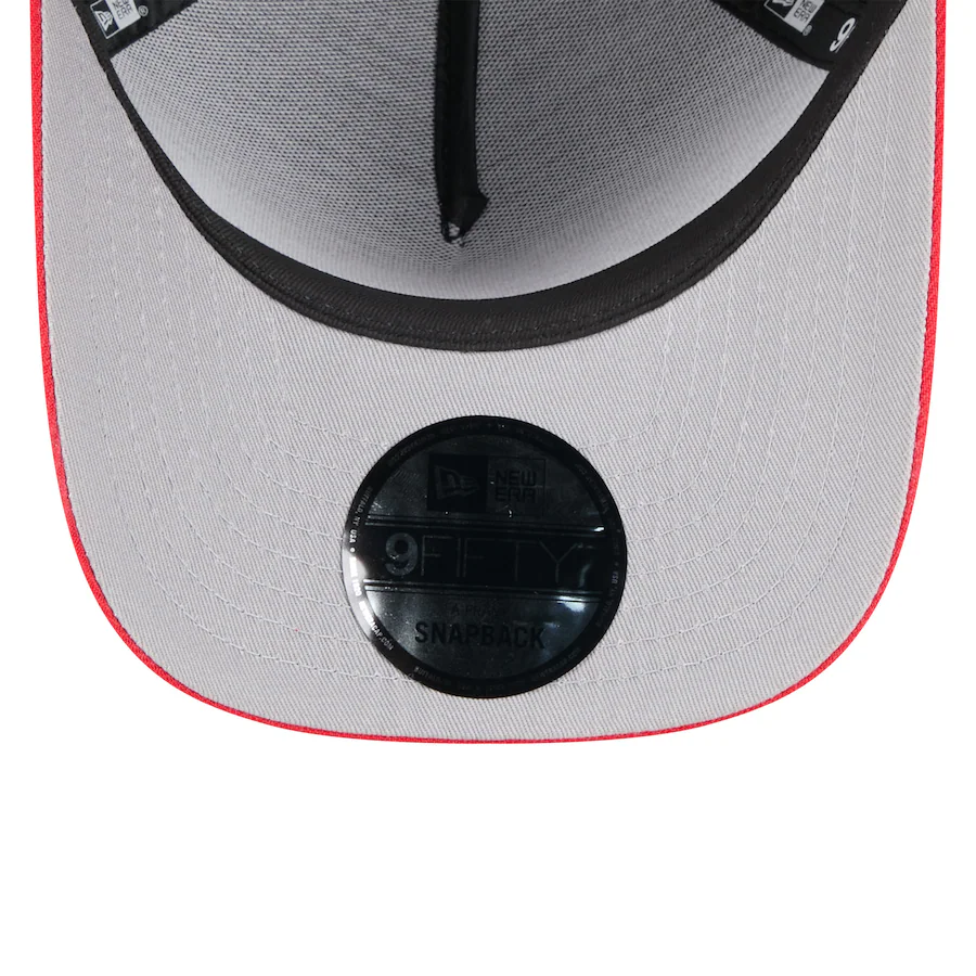 KANSAS CITY CHIEFS 2025 NFL DRAFT 9FIFTY A-FRAME SNAPBACK HAT - BLACK/RED
