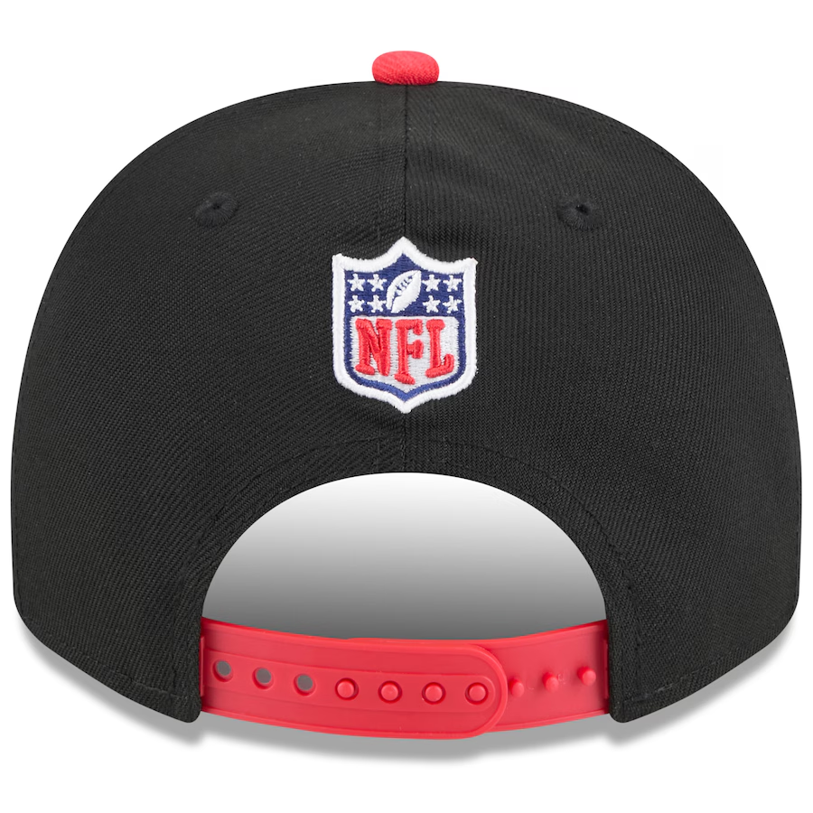 KANSAS CITY CHIEFS 2025 NFL DRAFT 9FIFTY A-FRAME SNAPBACK HAT - BLACK/RED