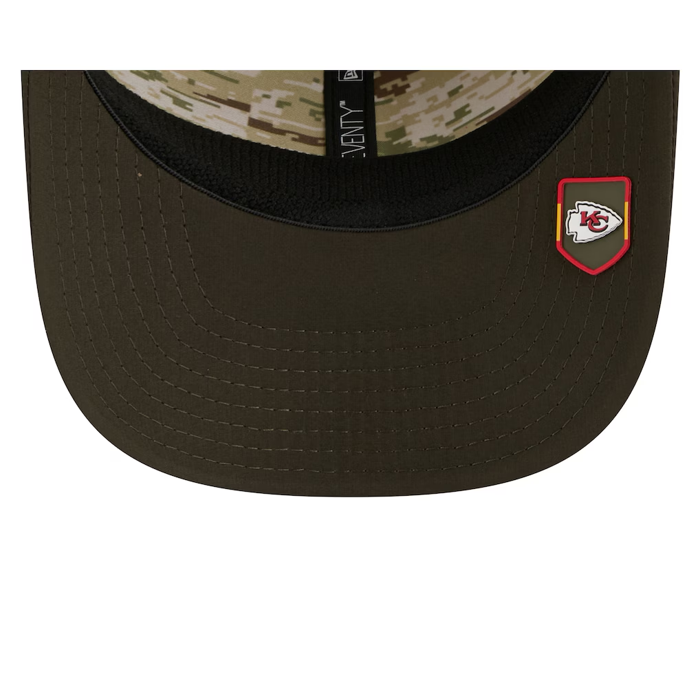 KANSAS CITY CHIEFS 2025 NFL SALUTE TO SERVICE 9SEVENTY ADJUSTABLE HAT - GREEN