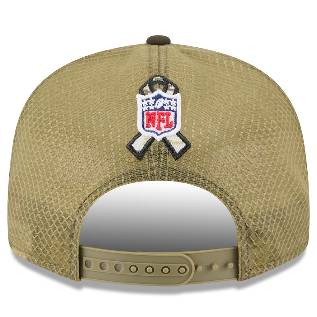 KANSAS CITY CHIEFS 2025 NFL SALUTE TO SERVICE SPLIT PANEL 9FIFTY SNAPBACK HAT - DARK GREEN