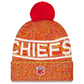 KANSAS CITY CHIEFS 2025 NFL SIDELINE COLD WEATHER CUFFED KNIT WITH POM - RED