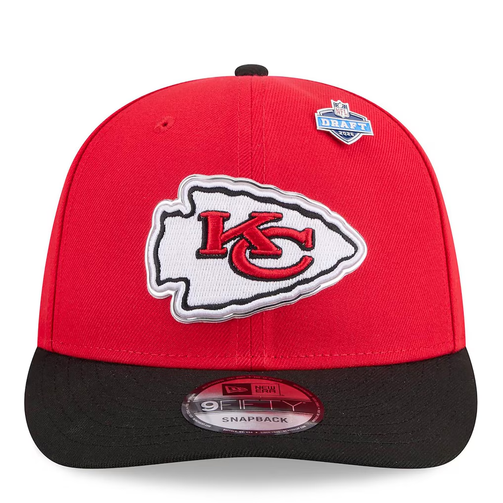 KANSAS CITY CHIEFS 2026 NFL DRAFT 9FIFTY SNAPBACK HAT - RED/BLACK