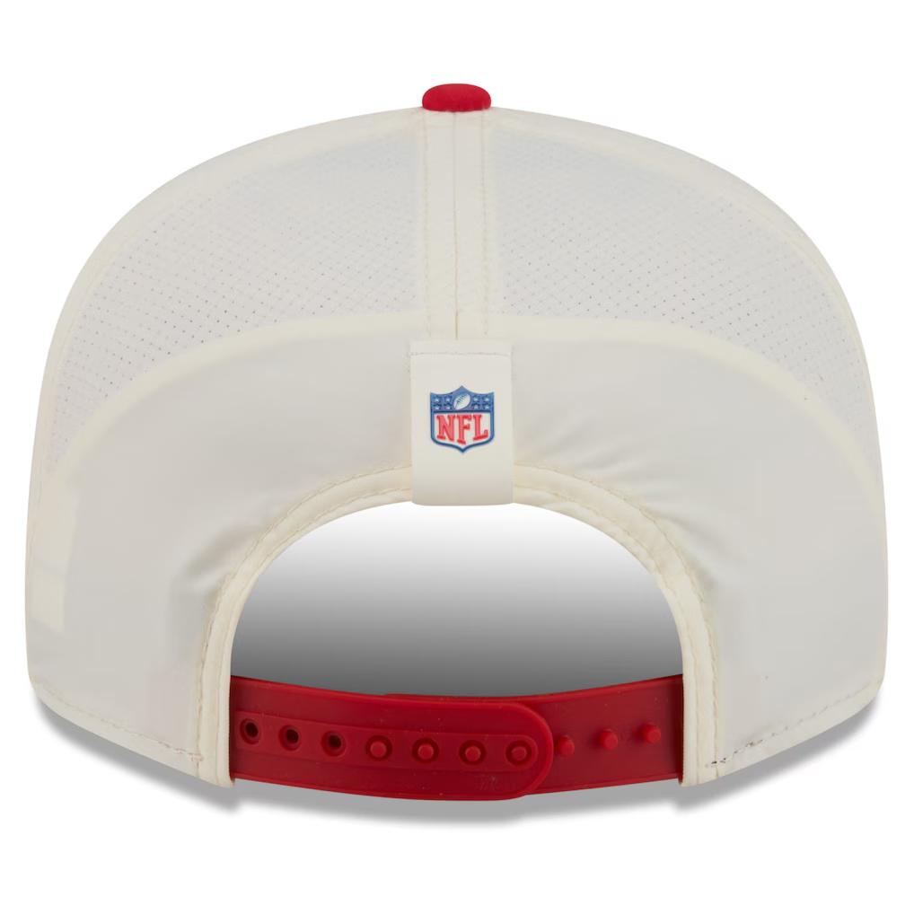 KANSAS CITY CHIEFS 2026 NFL TRAINING CAMP 9FIFTY SNAPBACK HAT - CHROME WHITE/RED