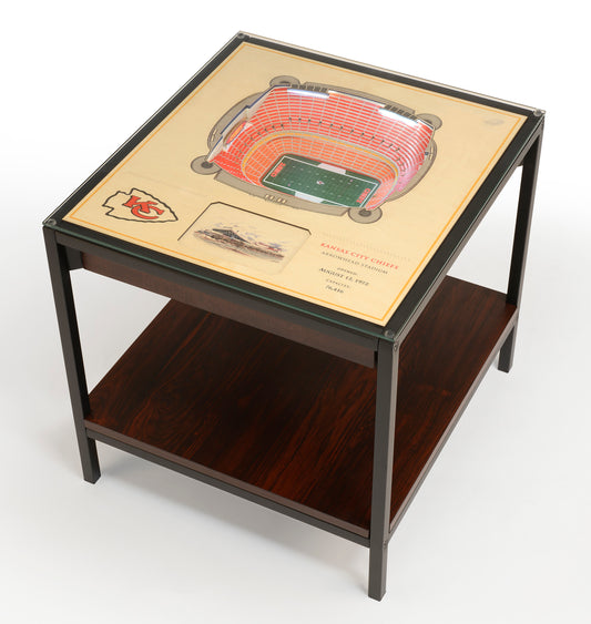 KANSAS CITY CHIEFS 25 LAYER 3D STADIUM LIGHTED END TABLE