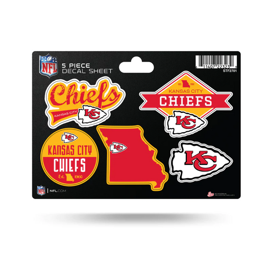 KANSAS CITY CHIEFS 5-PIECE STICKER SHEET